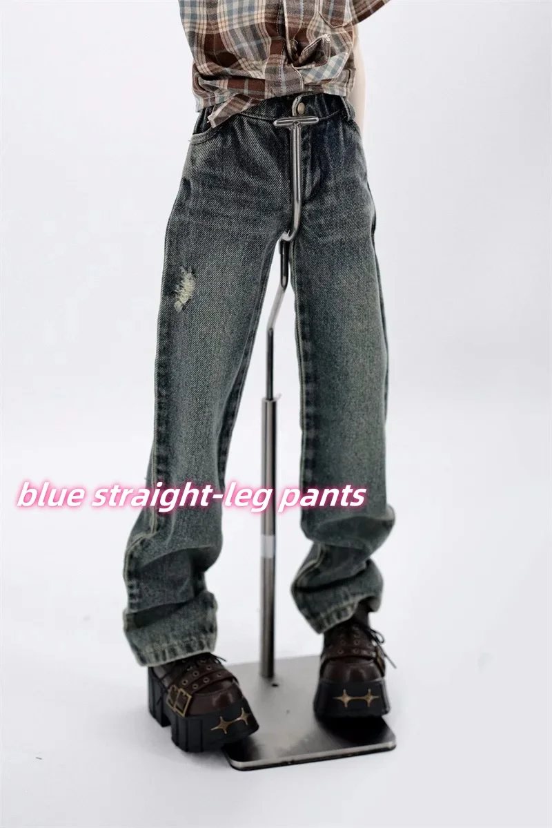 BJD Puppe Jeans Kleidung Blau Mädchen Spielzeug Elegante 1/3 1/4 Boot-cut Hosen Denim Serie Retro Waschen Micro Breite bein Puppe Zubehör – Detail 10