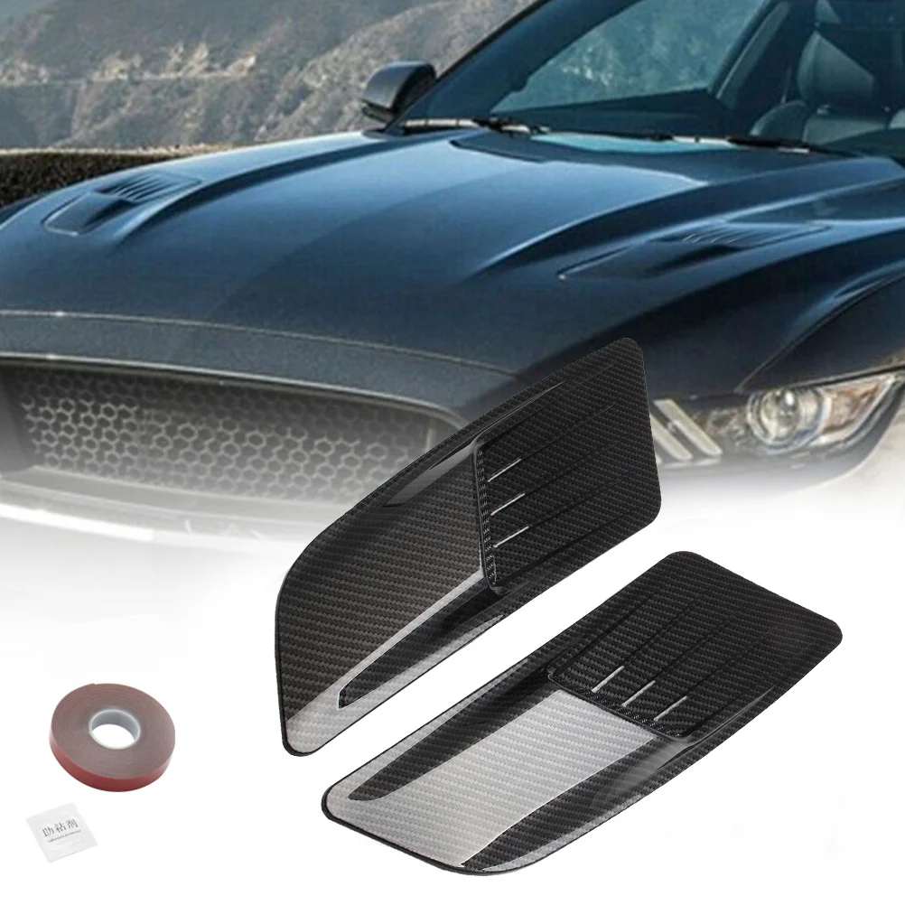 

Simulation Air Vent Sticker Abs Material Easy Install Car Hood Decor Engine Hood Stickers Side Scoop Sticker Bonnet Vent