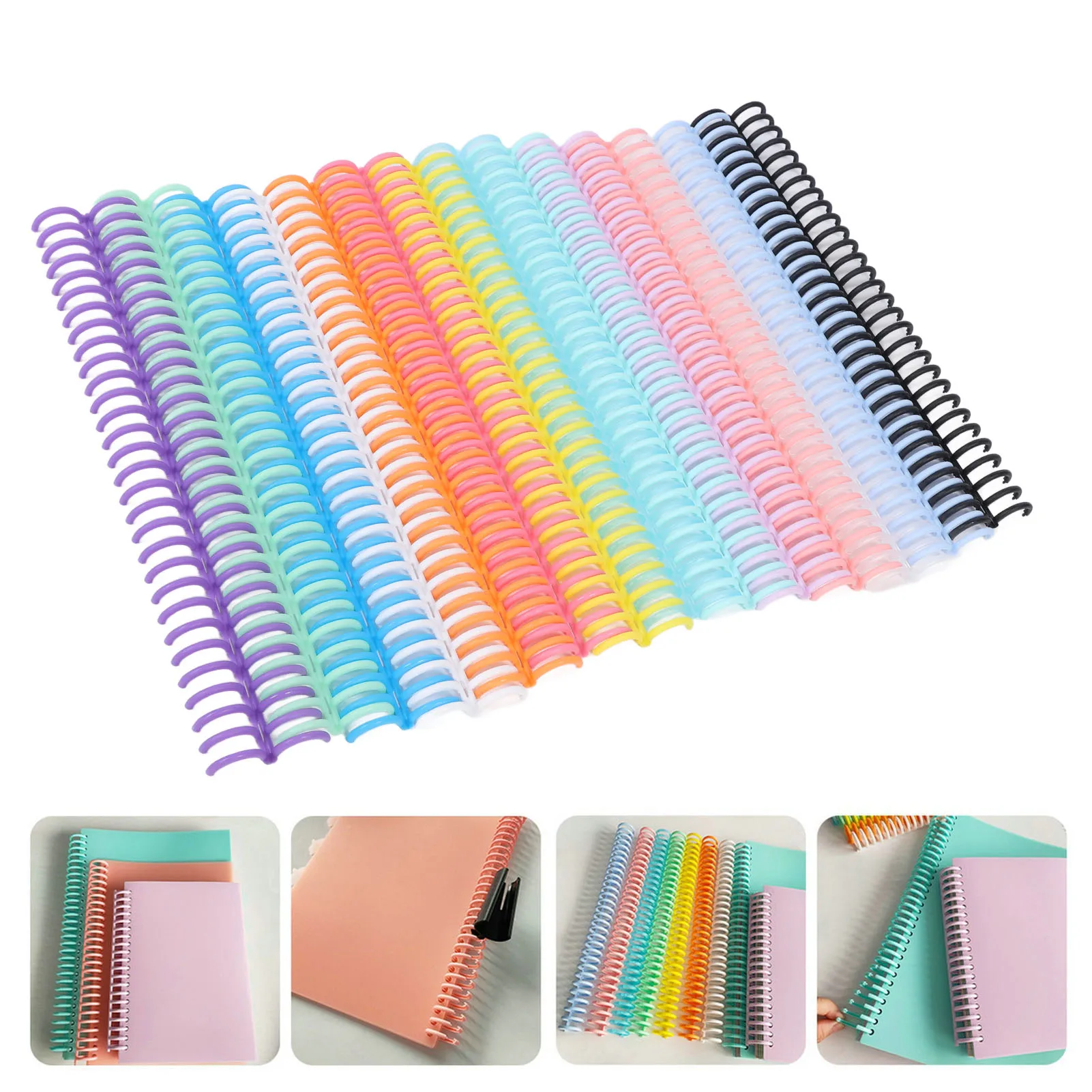 

Набор из 14 пластиковых 30-кольцевых переплетных гребней на 150 листов для блокнотов, альбомов и календарей своими руками ﻿