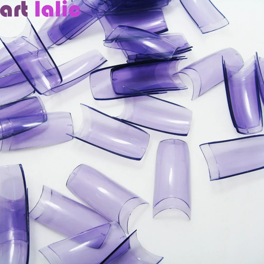 500PCs False Acrylic UV Gel Nail Tips Transparent Color French Style 10 Sizes for Nail Art Enhancements