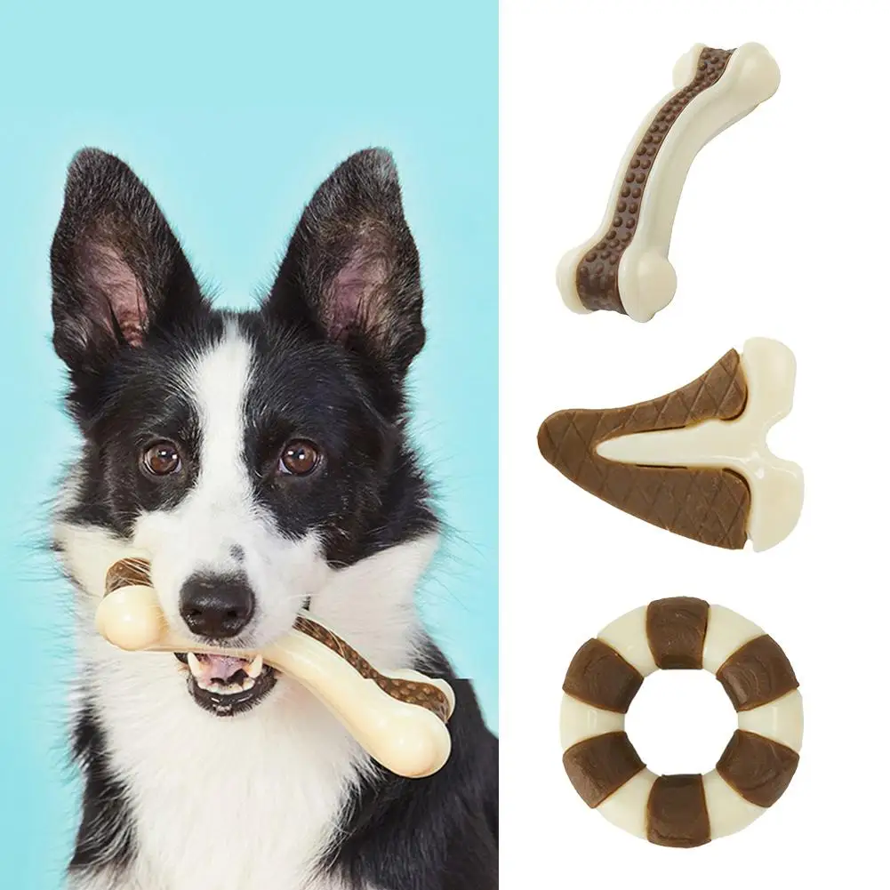 Pet Gum-chewing Toy Strong Pet Teeth And Jaw Relieves Stress Beef Flavored Bone Tools Tooth-cleaning Toys For Dog Entertain K9I6