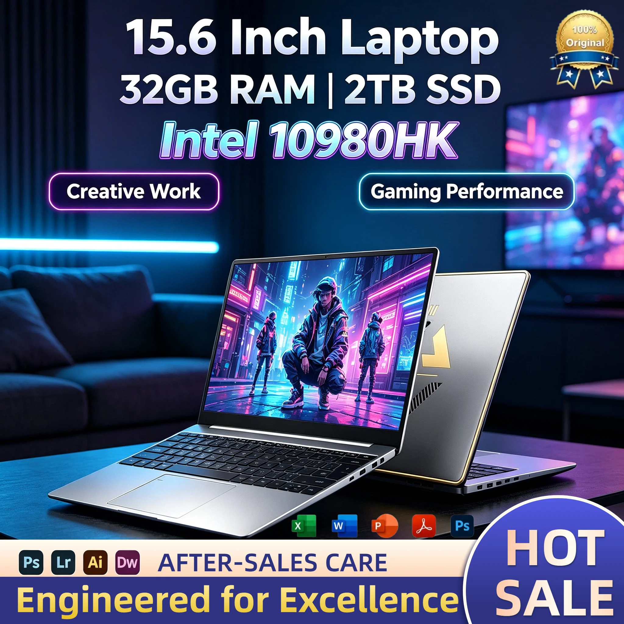 Intel Intel Core i9 10980HK 15.6 Inch Gaming Laptop 32GB RAM 2TB SSD Fingerprint Unlock WiFi 6 4K Ultrabook Pro Max Plus - Aliexpress Deal