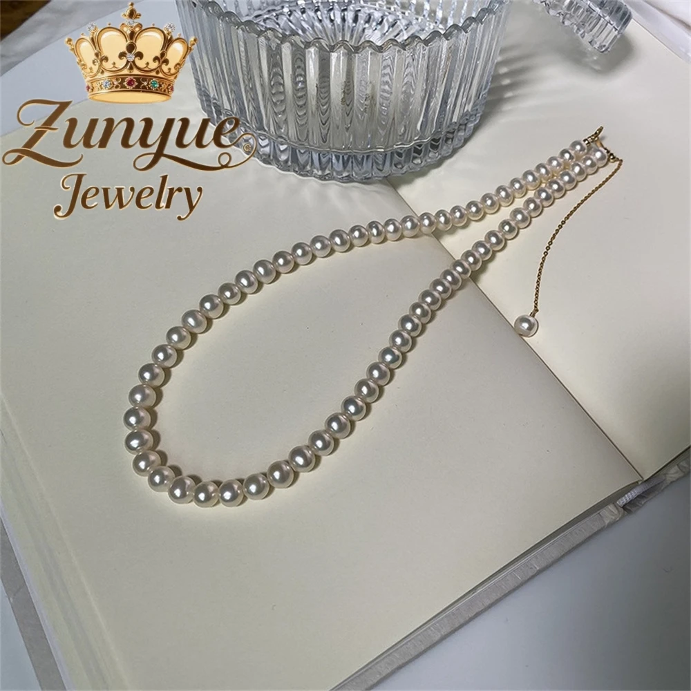 

Pearl Necklace Necklace, A High-End Simple And Light Luxury New Chinese-Style Collarbone Chain Beaded Accessory Charms Exquisite