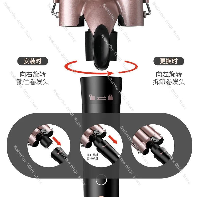 Multi-Functional Adjustable Hair Curling Rod, LCD Display Smart Five-in-One Styling Device, Home Use, Best-Selling Professional