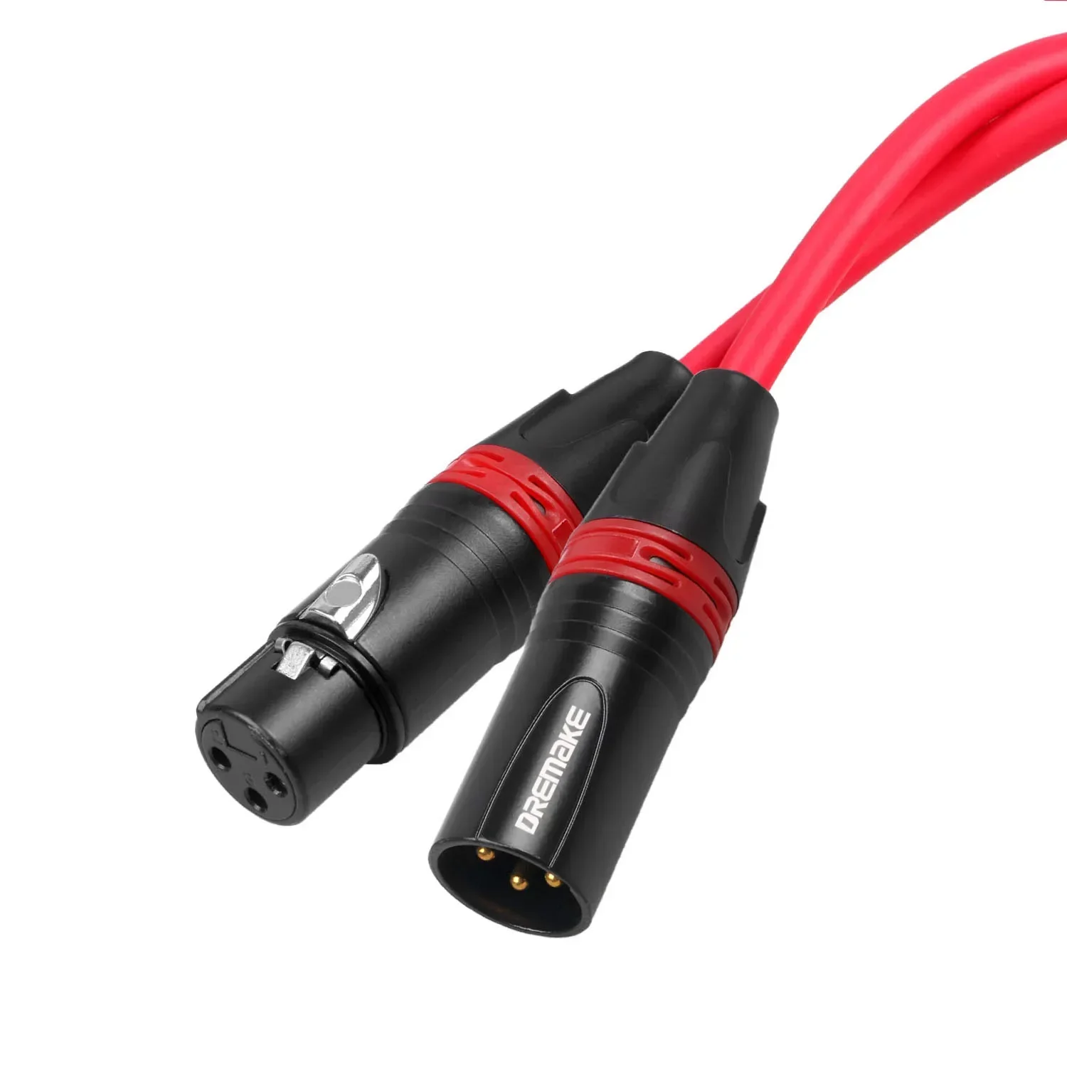 دريميك 3 دبوس XLR ذكر إلى أنثى منخفضة Z ميكروفون XLR إلى XLR متوازن هيئة التصنيع العسكري الحبل ل سماعة كهربائية DMX LED المؤثر أكويزر