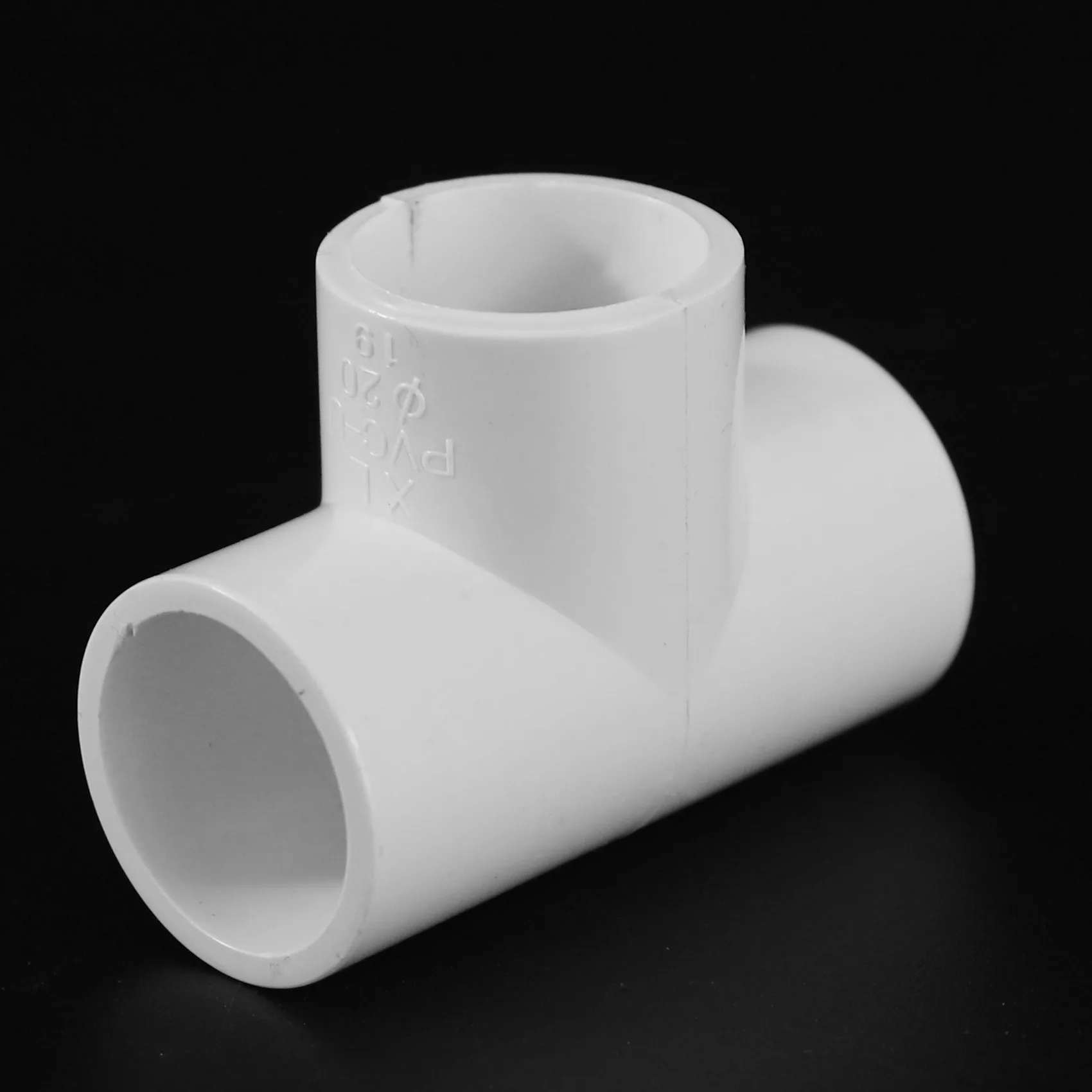 A39M 20Mm PVC Tee 3 Arah Pipa Air Tabung Adaptor Konektor Putih 10 Buah