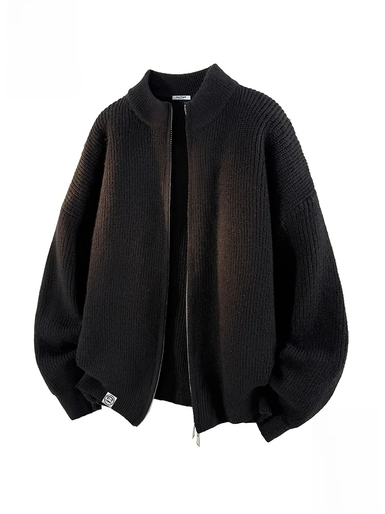

PaulFrank Bla Knitted Casual Sweater for Men Autumn Season Soft Polyester Fiber Double Zipper Regular Fit Faionable Knitwear
