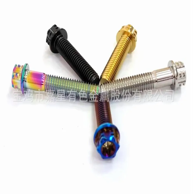 4 Stück M6 M8 M10 Flansch Sechskant-Torx-Schrauben für Motorrad-Bremssättel – Detail 3