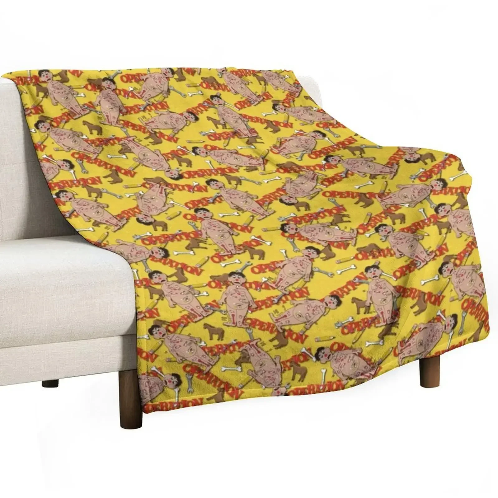 Operation Game Throw Blanket Luxury Brand Flannel Fabric Flannels Custom Decorative Sofa Decorative Sofas Blankets