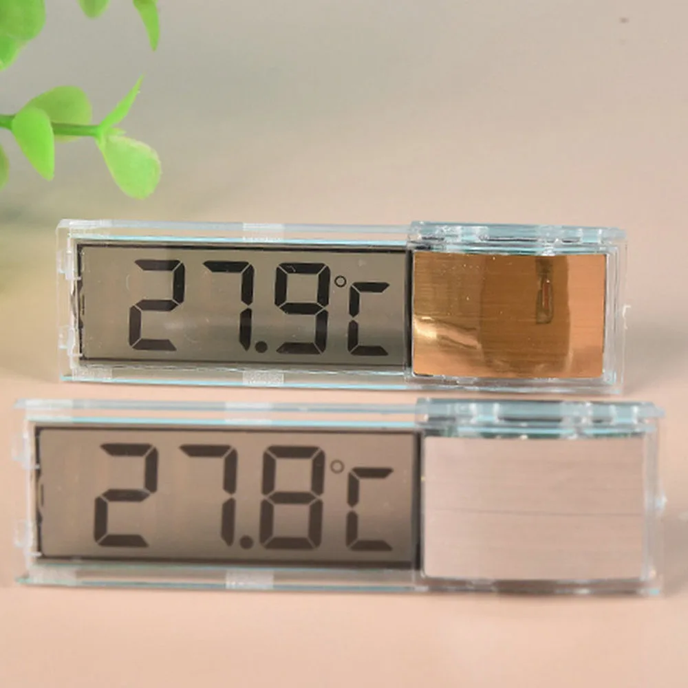 Fish Tank Temperature Meter Portable High Precision Stick-on Wireless Thermometer 3D LCD Digital Display Screen Aquarium Shrimp