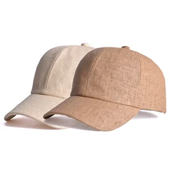 High End Chic Designer Straw Baseball Cap Adult Unisex Spring Outdoor Grass Solid Casquette Cap Summer Women Men Sun Visors Hat