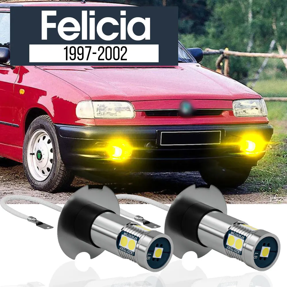 

2pcs LED Fog Light Lamp Blub Canbus Accessories For Skoda Felicia 1997-2002 1998 1999 2000 2001