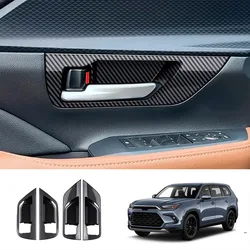 For Toyota Grand Highlander 2024 2025 ABS Carbon Fiber Car Front Reading Lights Cover Car Roof Reading Lamp Trim Sticker