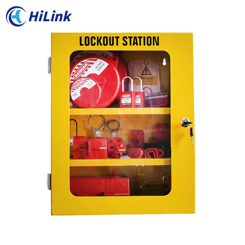 HiLink LOTO Safety Lockout Manufacturer Wall Mounted Harded Steel Group Management Lockout Tagout Station