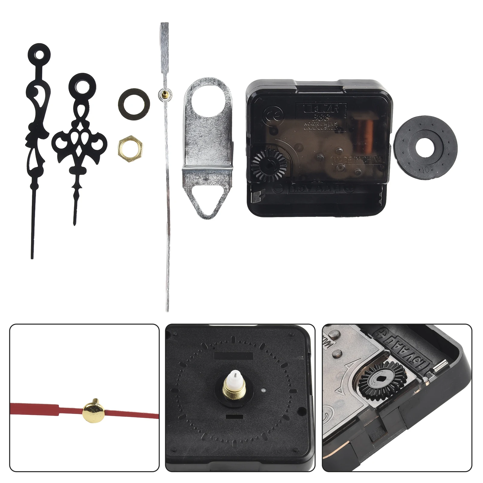 Quartz Clock Movement Kit Exquisite 3MM-Thick Wall Clock 5.6 X 5.6 X 1.6cm DIY Part Precision Sweep High Quality