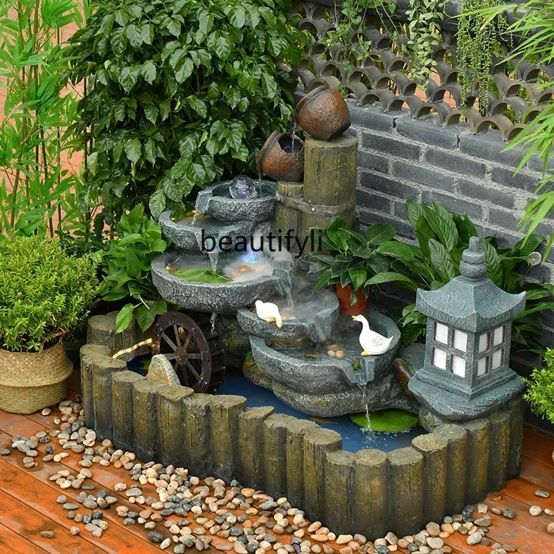 

ss7486 new styleCourtyard Fish Pond Flowing Water Ornaments Water Circulation Landscape Fish Tank Decoration Pottery Pot Fountai