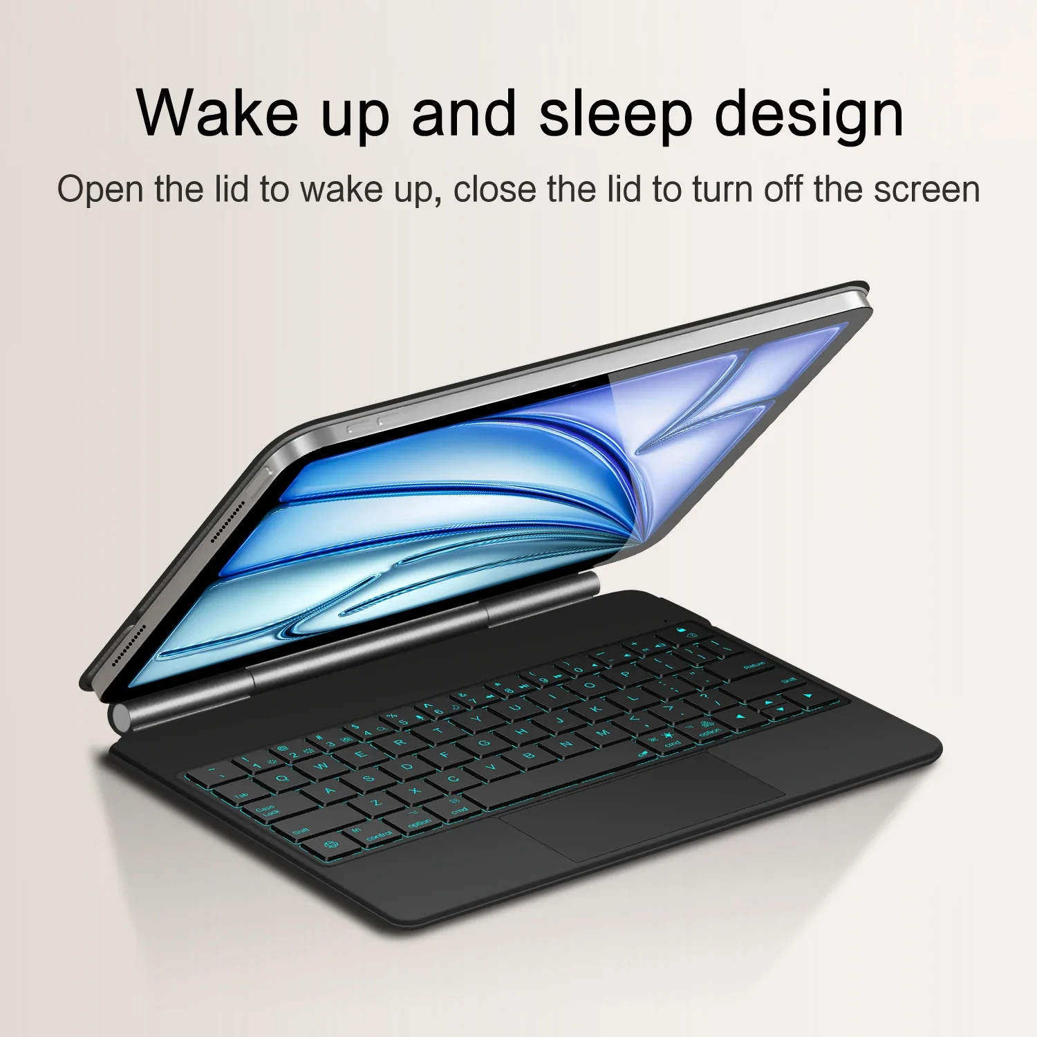 

Волшебная клавиатура для iPad Air 11 13 M3 M2 M4 Pro 12,9 3-й 6, 5, 4, 10,9 дюйма Smart Pogo Pin Прямое подключение Мультисенсорная подсветка