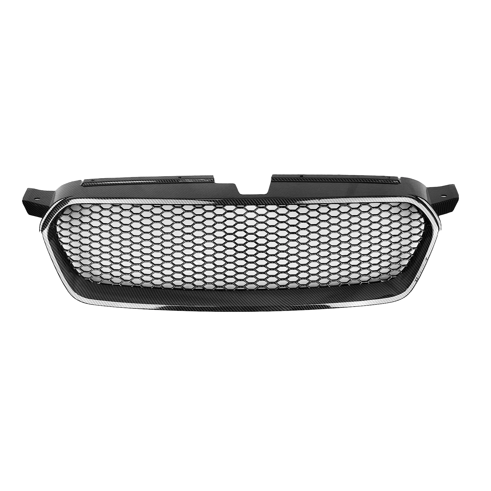 For Subaru Legacy 2008-2009 Front Grille Racing Grill Carbon Fiber Look/Gloss/Matte Black Upper Bumper Hood Mesh Grid