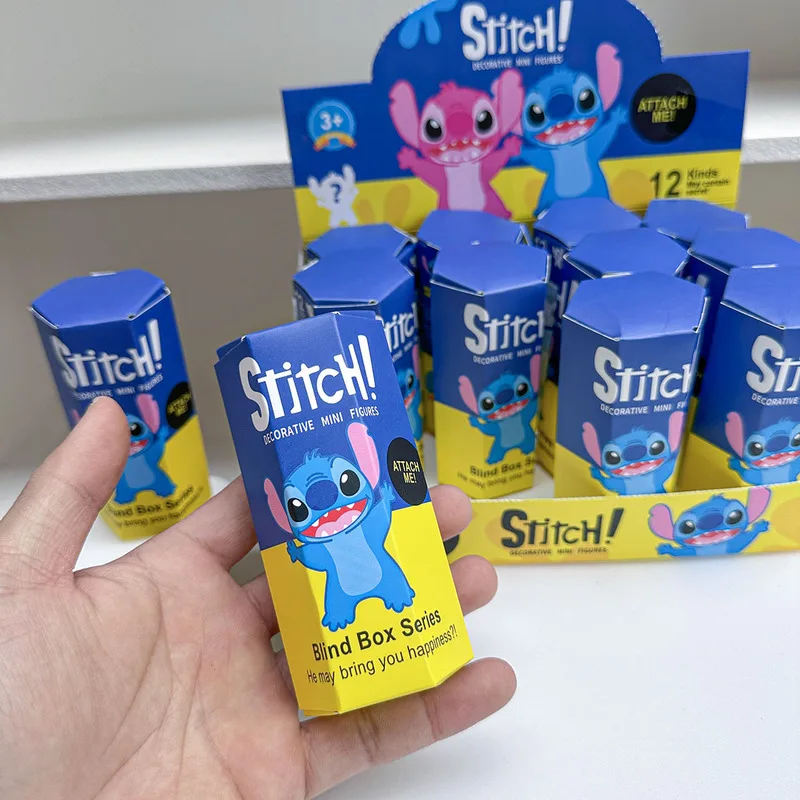 

Новый набор слепых коробок Disney Stitch, кукла из ПВХ, автомобиль, мобильный компьютер, украшение для рабочего стола, куклы, милая модель с героями мультфильмов, украшения, подарки
