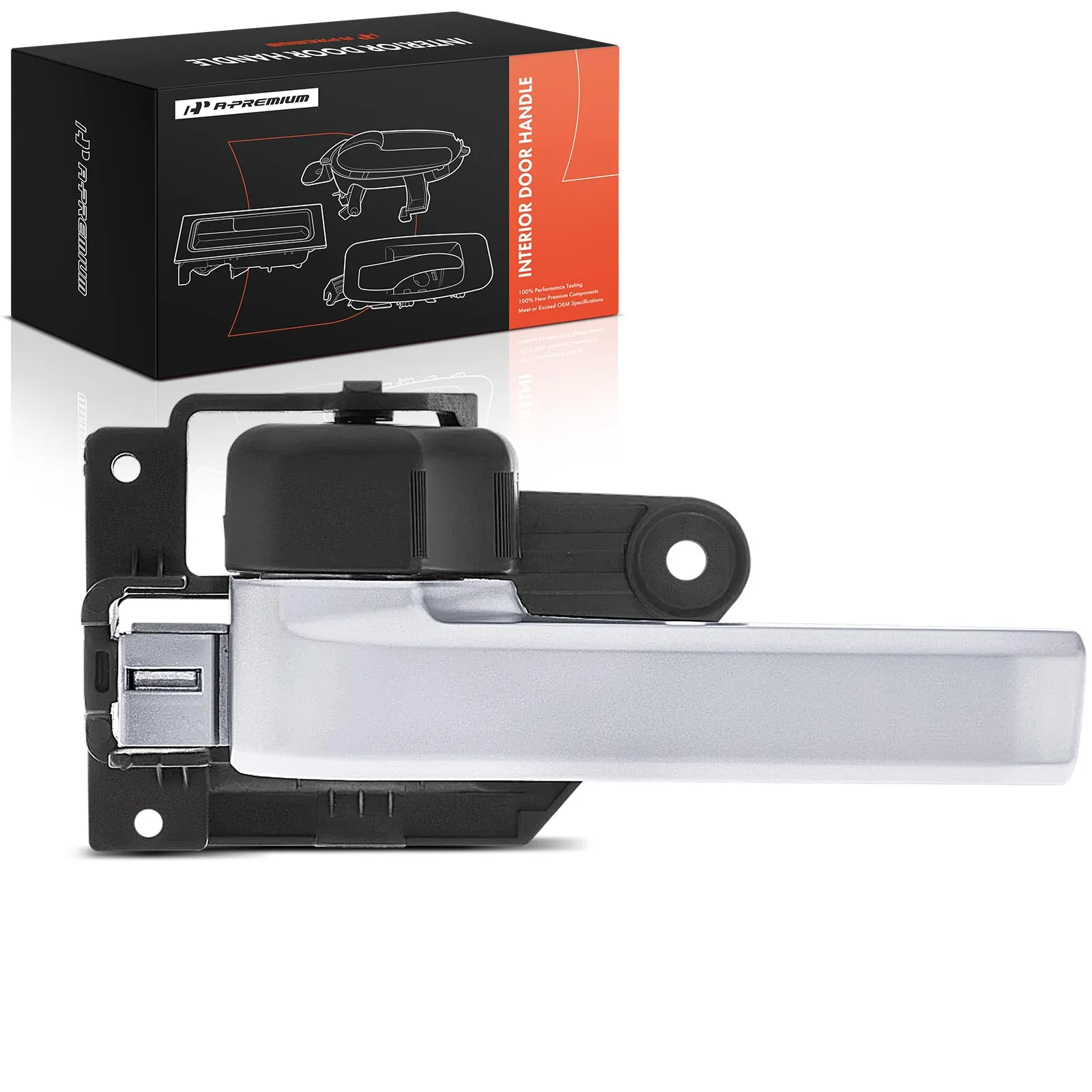 A-Premium Front or Rear Driver Side Silver+Black Interior Door Handle for Toyota Tundra 2007-2021 Sequoia 2008-2018