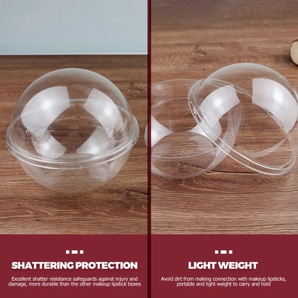 

25Pcs Clear Lipstick Packaging Box Vending Machine Capsules Plastic Balls Refillable Shatter-Resistant Portable for Party