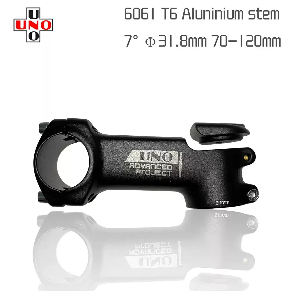 UNO Mtb Road Gravel Bike Stem with Cover 3D Forged -7 Degree OD1 70-120MM Bicycle Handlebar Riser Down Stem Kalloy Parts