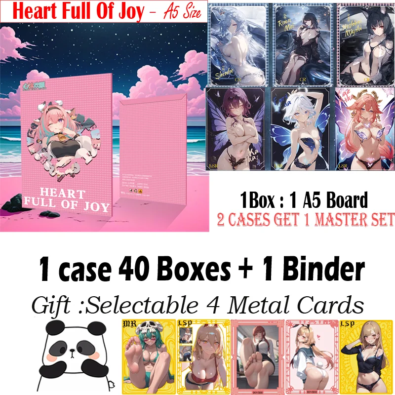 

" Heart Full Of Joy " New A5 Size Waifu Card Hobby Spicy Board Genshin Collection Doujin Hutao Ganyu Rare Card Toy Gift