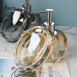High Grade Crystal Glass Soap Box Light Luxury Soap Holder Bathroom Accessories Set Hotel Restaurant Soap Organizer Storage Tray