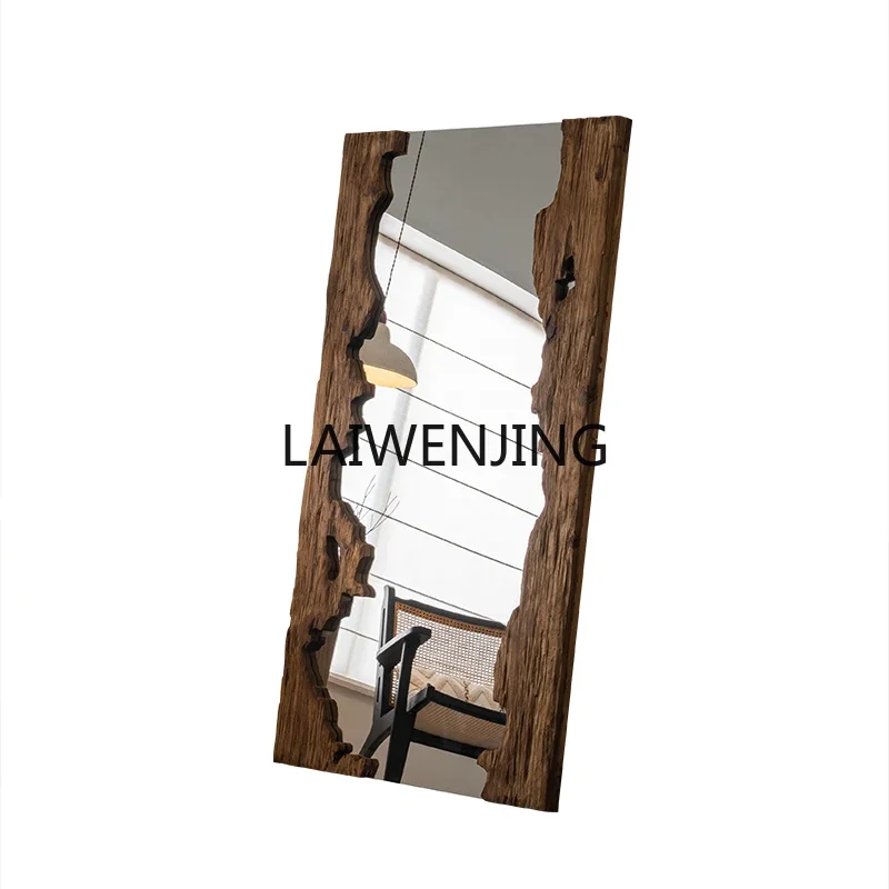 MJY wabi sabi retro solid wood full body floor dressing creative home hotel homestay decorative mirror