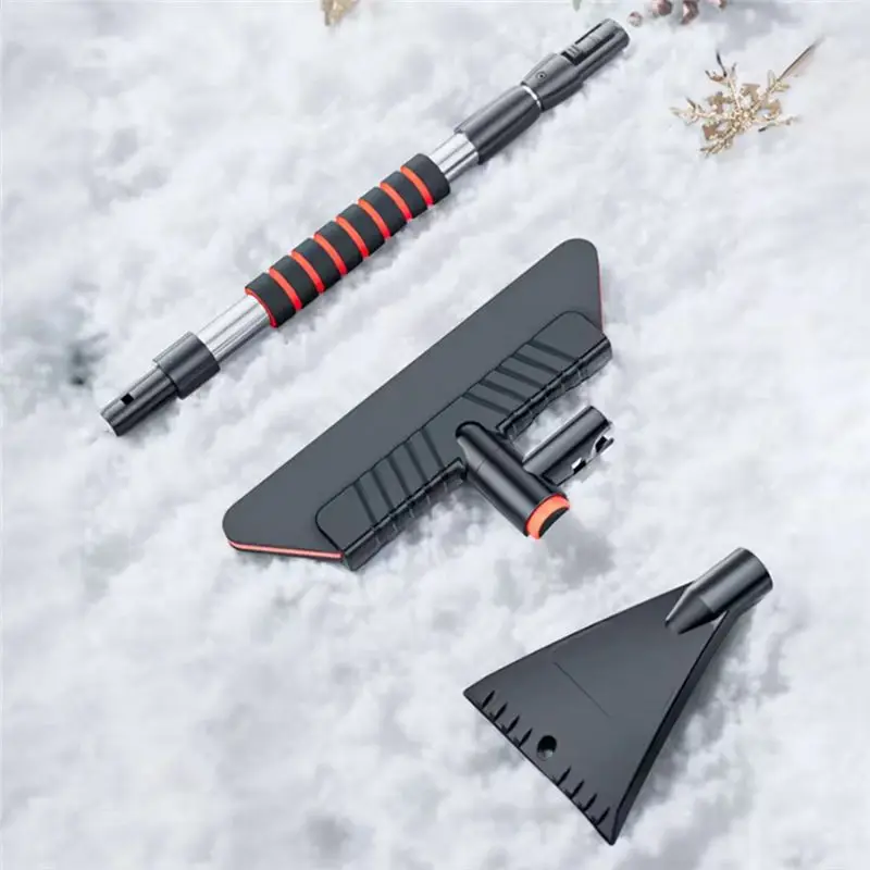 2 In 1 Car Snow Shovel Multifunctional Windshield Snow Remover Front Windshield Ice Scraping Defrost Broom-L94A