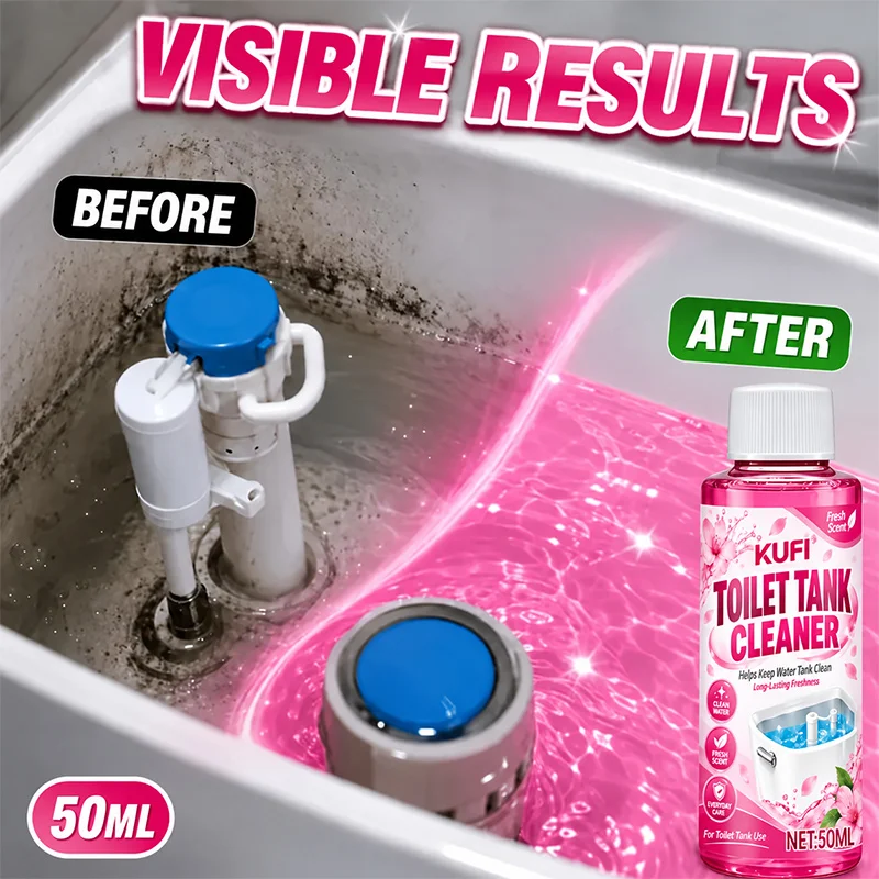 Long-Lasting Pink Toilet Tank Cleaner, Drop-In Auto Clean, Reduces Stains Odor, Easy Bathroom Bowl Maintenance Care
