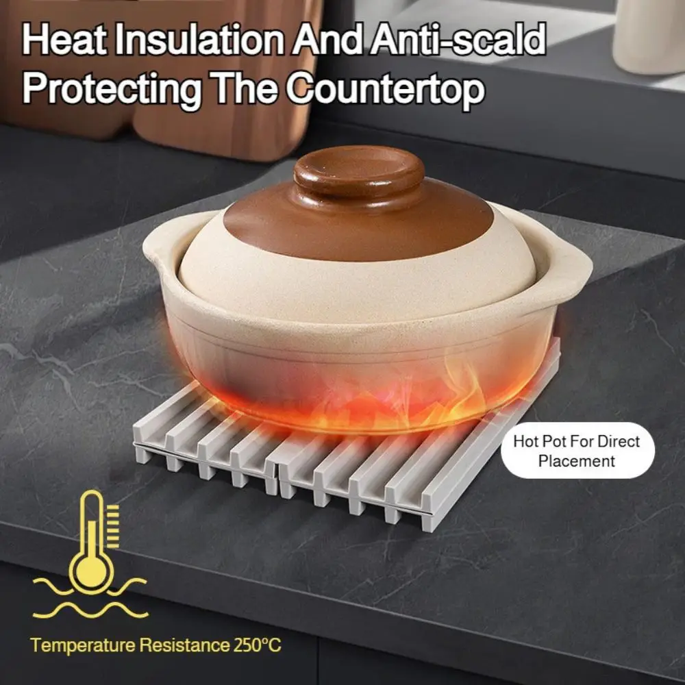 

Складной силиконовый коврик для сушки посуды, многофункциональный коврик для сушки посуды, кухонный коврик для сушки посуды, противоожоговая подставка для сушки посуды