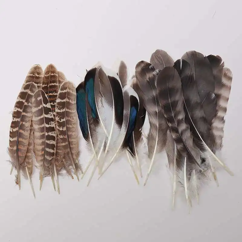 ريش طبيعي مختلط ريش الدجاج البري ريش البط مواد يدوية الصنع إكسسوارات مجوهرات يدوية الصنع