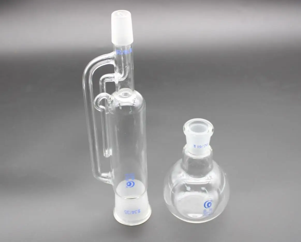 High-quality 150ml/250ml/500ml Lab Glass Soxhlet Extractor condenser and extractor body with coiled/bulbed,Lab Glassware Kit