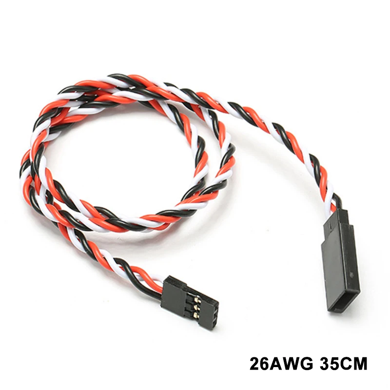 30PCS Futaba JR 22AWG Anti-Interference Twisted Cable 35CM/40CM Male To Female Servo Extension Wire For RC Drone & Airplane Part