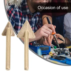 2 pçs pontas de ferro de solda triangular reparação de plástico cabeça de alisamento de cobre jangada de couro reparação rugas engomar pontas de soldagem de ferro
