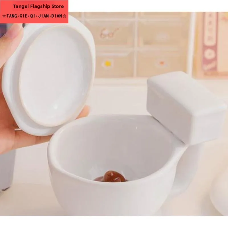 

Туалетная чаша aped Bowl Набор столовой посуды Чашка для рисовой воды April Fools' 2) Подарок на день рождения Миска для еды Кружка Prank European Sle...