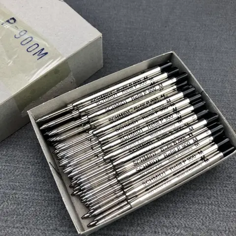 럭셔리 독일 슈미트 900M/9000M G2 블랙 롤러 볼 펜, 일반 리필 0.8mm 팁, 사무실 쓰기 볼펜 리필, 1 개, 6 개
