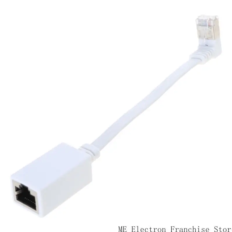 T5EA prosty kąt Ethernet Kabel 90 stopni CAT7 Ethernet Kabel 10 Gbps 10G Gigabit Internet Networking Lan Cords na PC