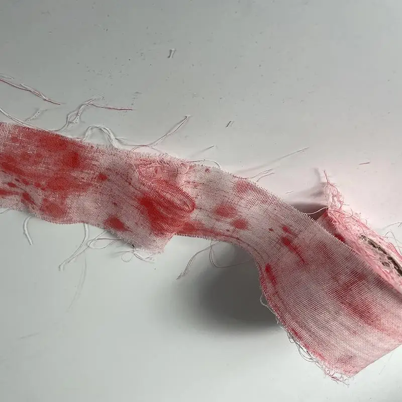 Halloween bandages, blood gauze decorations, bars, haunted houses, horror props, warning tapes, party scene arrangements