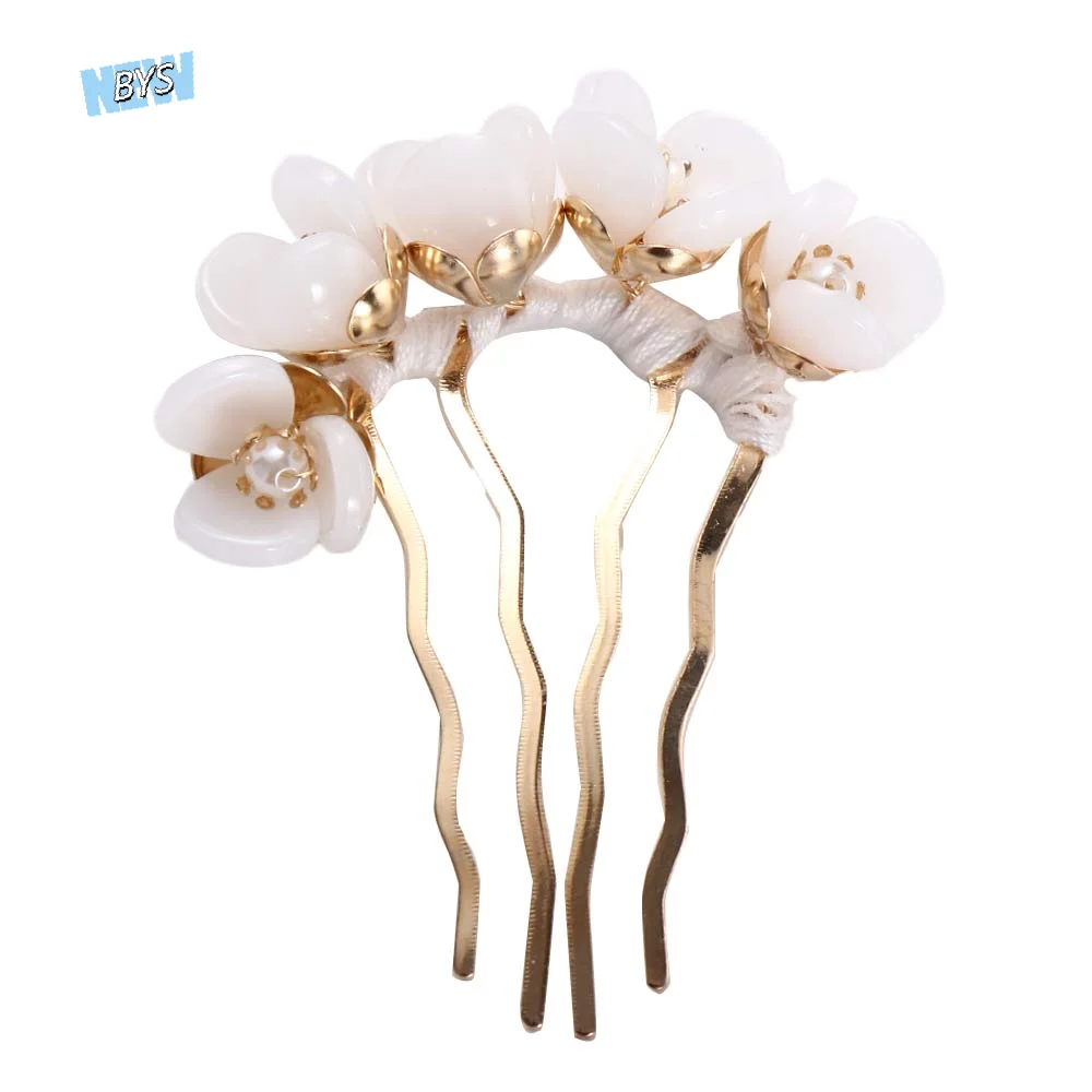 

Chinese Style Trendy For Women Hanfu Disk Hair Pearl For Girls Hair Fork Flowers Hair Stick U Shaped Hairpin Hair Accessories