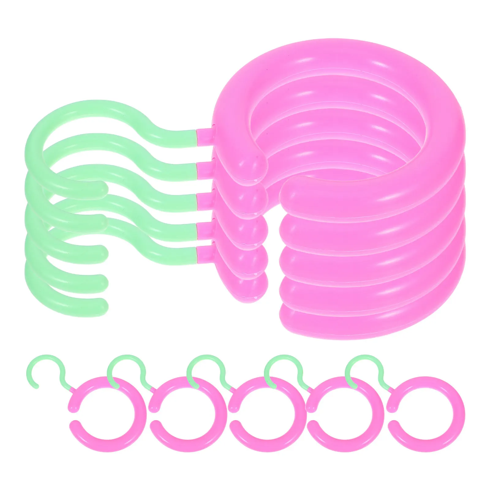 10Pcs Circular Scarf Storage Rack Multifunctional Non Slip Space-Saving Organizer for Closet Belt Purse Tie Holder view 2