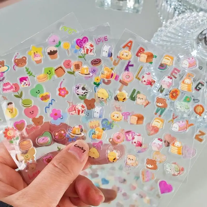 28Sheets/book Cute Mini Graffiti Film Sticker Creative DIY Book Handbook Picture Book Phone Case Nail Art Decoration Sticker