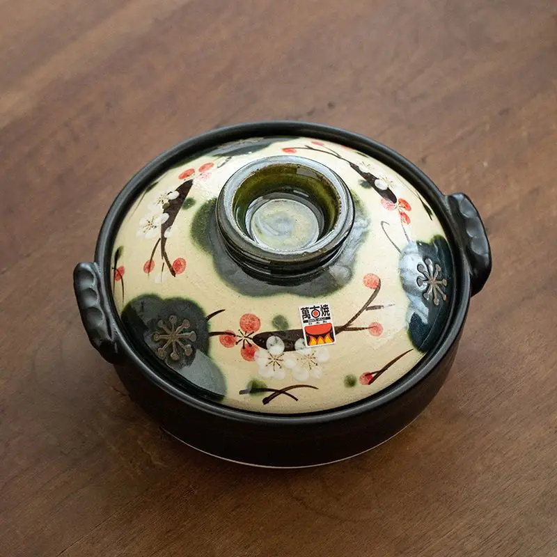 Olla de tierra Yakube, cacerola resistente a altas temperaturas y al fuego, hogar de estilo japonés, cazuela de llama abierta