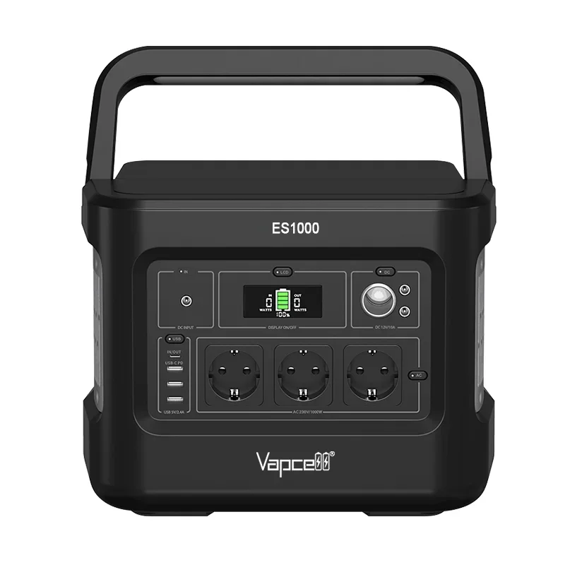 

Wholesale Multifunctional 1000w Portable Power Station With Led Light Usb Tapy- C AC/DC Socket Output