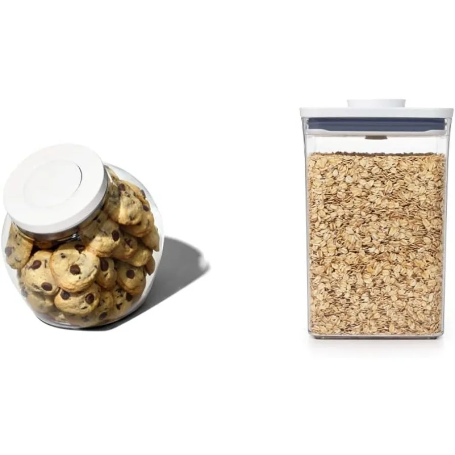 OXO Good Grips 3.0 Qt POP Tarro mediano para galletas Almacenamiento hermético de alimentos para aperitivos y más buenos Grips Contenedor POP Hermético 4.4 Qt