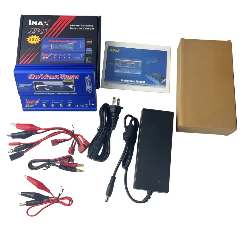 IMAX B6 80W Charger Multi-function Professional Intelligent 1-6 Cells XT60 LiPo Battery Balance Charger for RC FPV Quadcopter