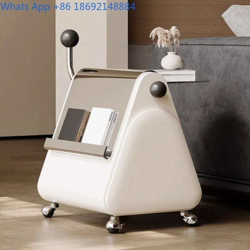 

French Style Movable Side Table Living Room Cream Style Artistic Creative Sofa Side Cabinet