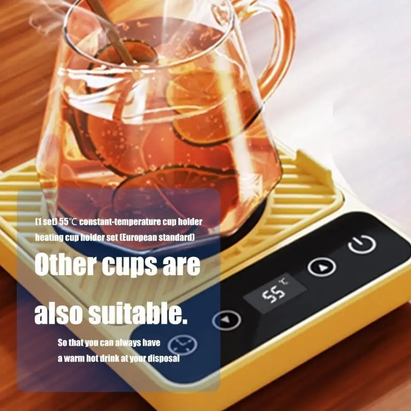 

Coffee Warmers 55℃ Constant Temperature Control European Safety Certified Mugs Heaters With Overheat Protections Nonslip B03E