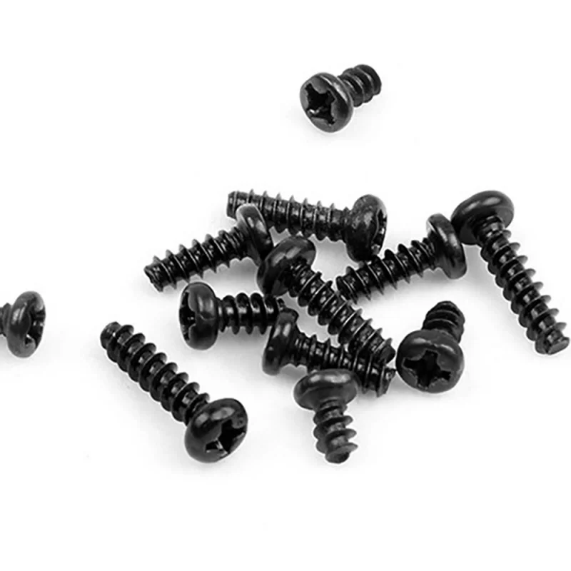 100pcs/lot Cross Recessed Pan Head Self-tapping Screw M1 M1.2 M1.4 M1.7 M2 M2.3 M2.6 M3 M3.5 M 4 M5 Black Carbon Steel Phillips